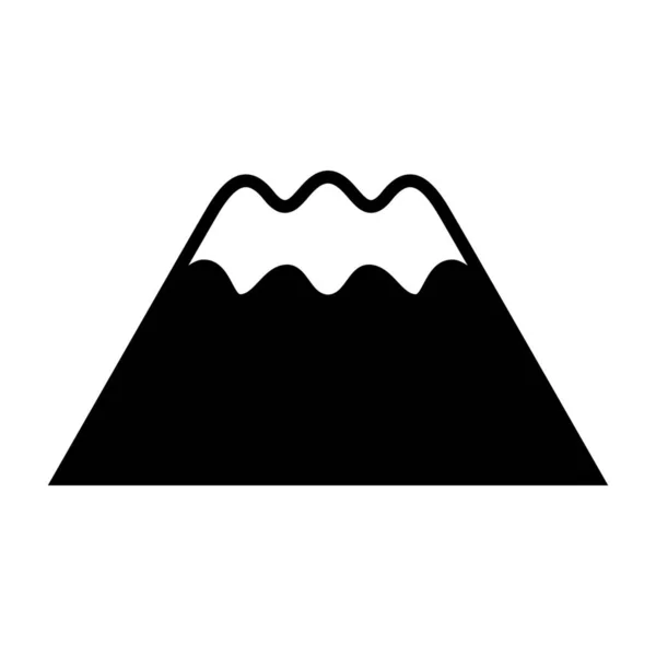 具有标志性意义的富士山自然奇观图标实感风格 — 图库矢量图片
