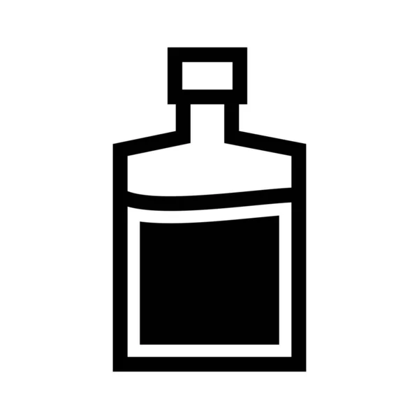 Ikona Butelki Alkoholem Stałym Stylu — Wektor stockowy