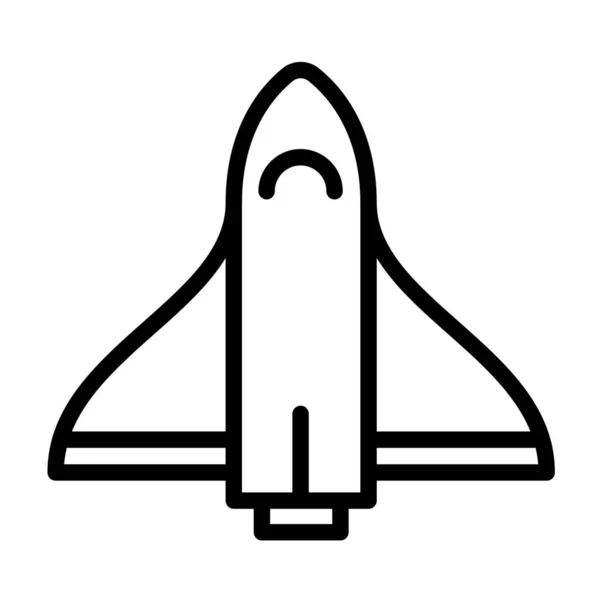 Cohete Rocket002 Icono Espacio Estilo Esquema — Vector de stock