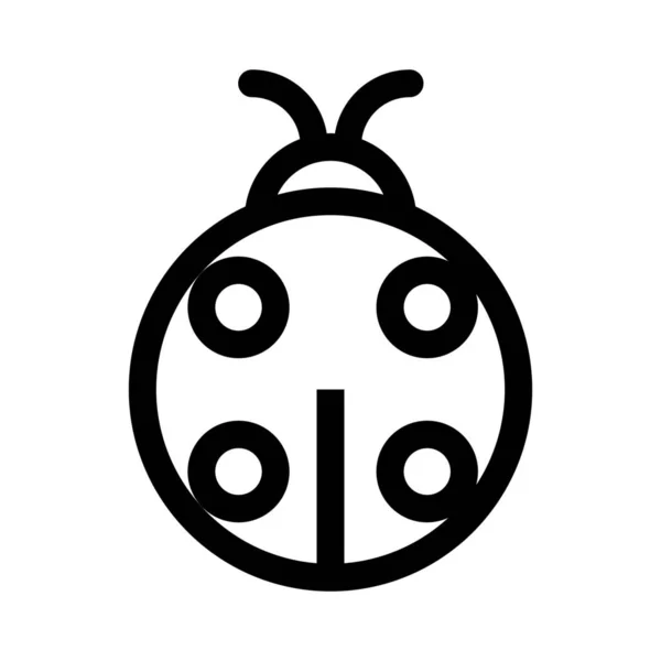 概要スタイルの動物性甲虫アイコン — ストックベクタ