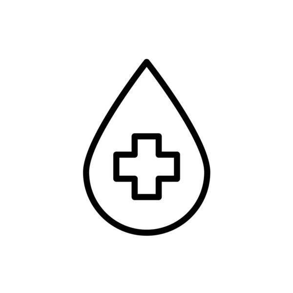 Іконка Лікування Переливання Крові Стилі Контур — стоковий вектор