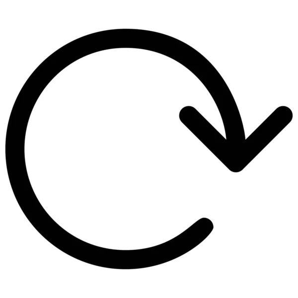 Arrow Loop Refresh Icon Outline Style — Stock Vector