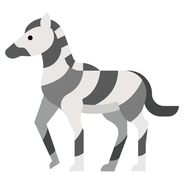 Icône Mammifère Animal Afrique Style Plat — Image vectorielle