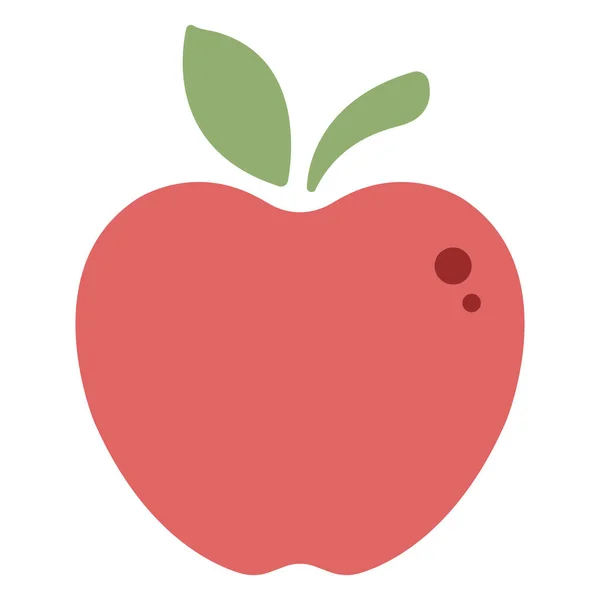 Ikon Buah Segar Apel Dalam Gaya Datar - Stok Vektor