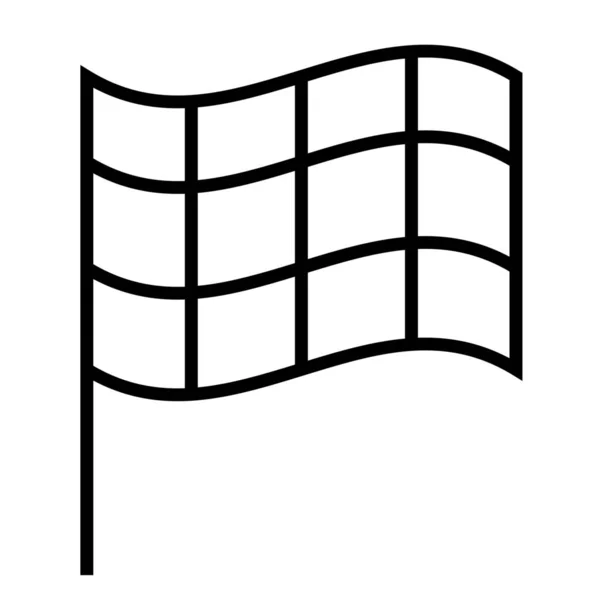 Finitura Finitura Bandiera Finishflag Icona Stile Outline — Vettoriale Stock