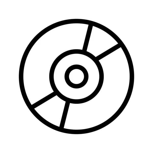 Data Dvd Icon Outline Style — 스톡 벡터