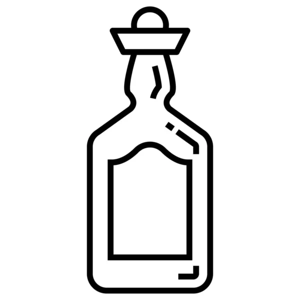 Cócteles Alcohol Margarita Icono Estilo Esquema — Archivo Imágenes Vectoriales