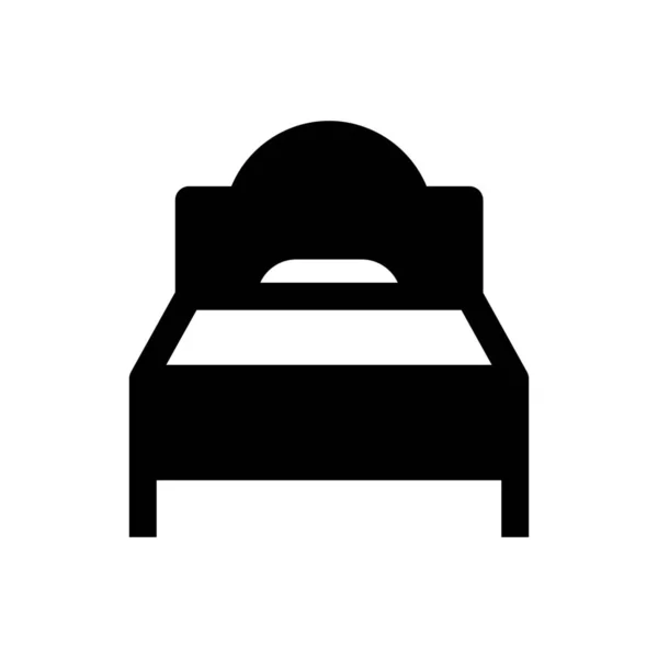 Bed Bedroom Furniture Icon Solid Style — Stock Vector