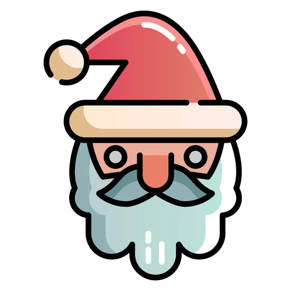Personagem Natal Natal Ícone Pai Estilo Esboço Preenchido —  Vetores de Stock