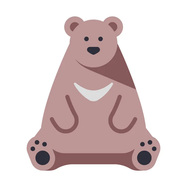 Zwierzę Niedźwiedź Japoński Ikona Płaski Styl — Wektor stockowy