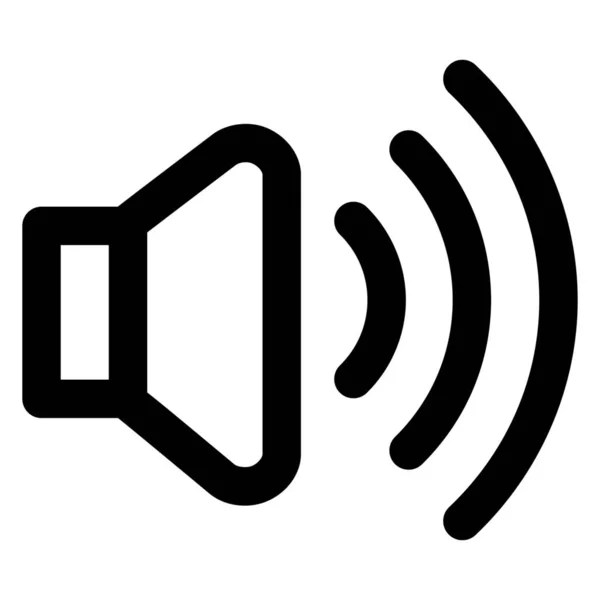 Audio Computer Laut Symbol Outline Stil — Stockvektor