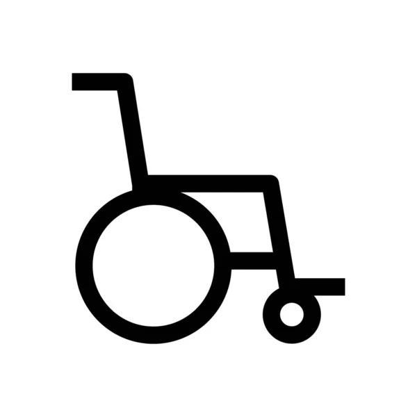 Icono Médico Discapacitado Handicap Estilo Esquema — Vector de stock