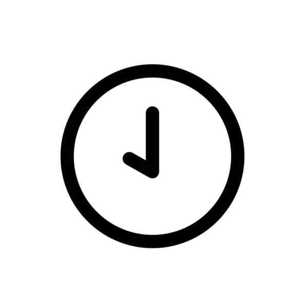 Ikona Zegara Czasowego Stylu Zarysu — Wektor stockowy