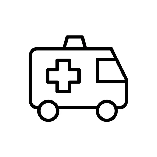 Ambulance Auto Auto Pictogram Contouren Stijl — Stockvector