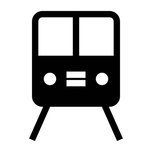 Metro Railway Subway Icon Solid Style — Stock Vector