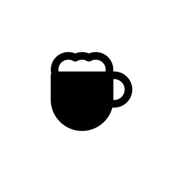 Café Café Taza Café Icono Estilo Sólido — Vector de stock