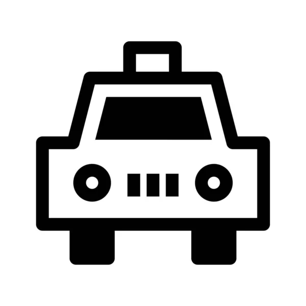 Cab002 Araç Simgesi Solid Stili — Stok Vektör