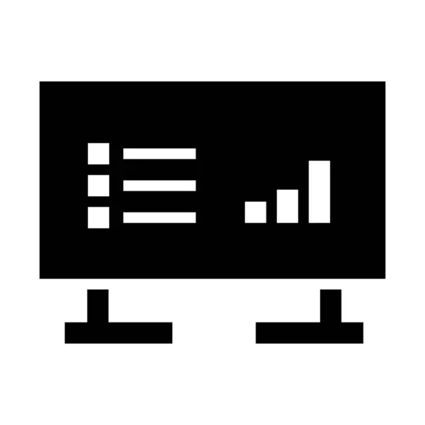 Ikon Diagram Bisnis Papan Dalam Gaya Solid - Stok Vektor