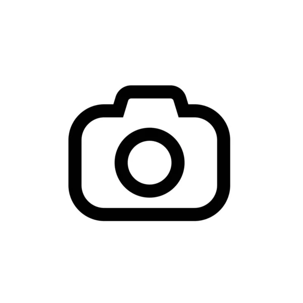 Cam Camera Foto Pictogram Contouren Stijl — Stockvector