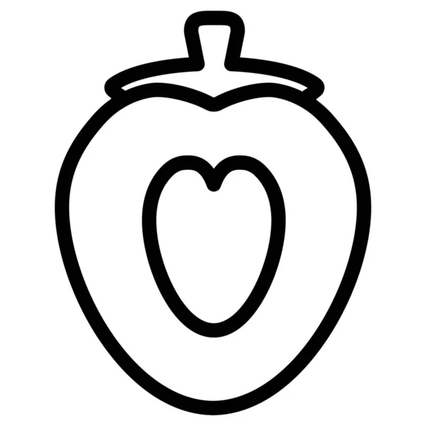 Dessert Frisches Obst Symbol Outline Stil — Stockvektor