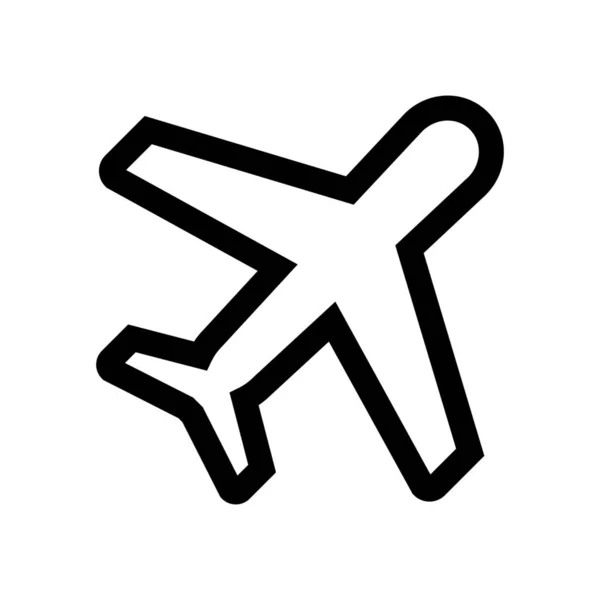 Значок Авіаційної Авіації Літака Стилі Контур — стоковий вектор