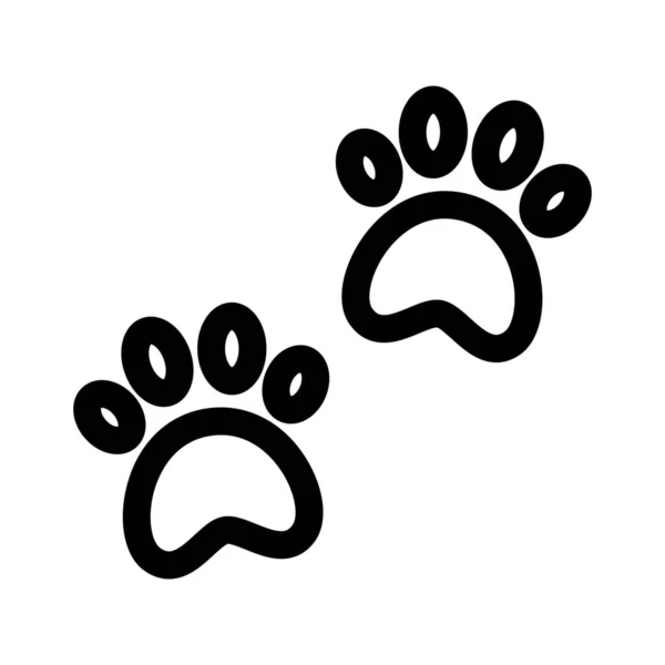 Animal Camping Foot Print Icon Outline Style — Stock Vector
