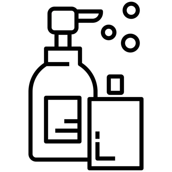 Badkamer Voorzieningen Schoon Gel Pictogram Outline Stijl — Stockvector