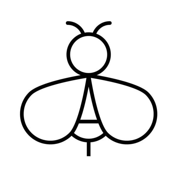 Иконка Жука Пчелы Стиле Контура — стоковый вектор