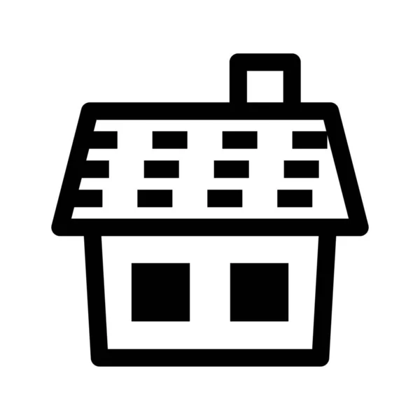 Building Estate Home Icon Solid Style — Stock Vector
