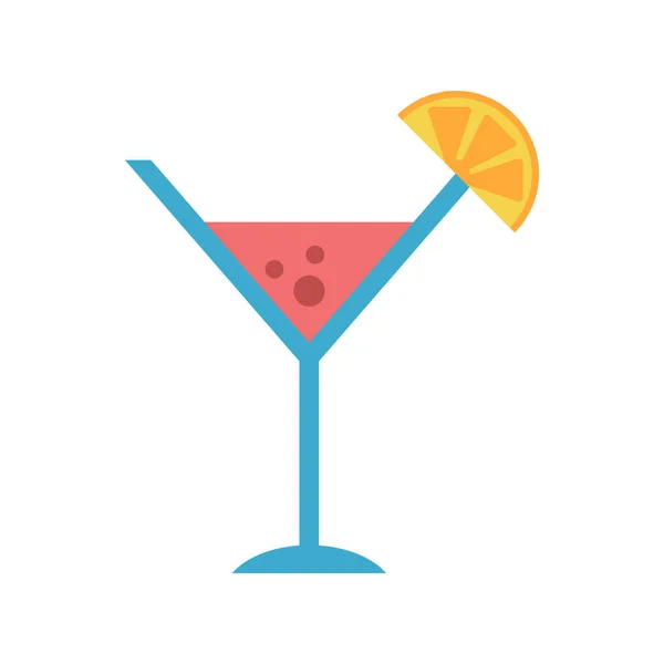 Icono Cóctel Bebidas Alcohólicas Estilo Plano — Vector de stock