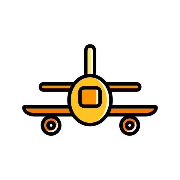 Иконка Бизнес Летать Самолета Стиле Заполненный Набросок — стоковый вектор