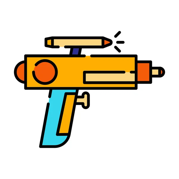 Pistola Láser Infantil Icono Pistola Estilo Contorno Lleno — Archivo Imágenes Vectoriales