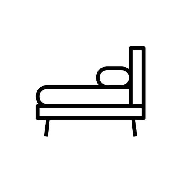 Bed Bed004 Bedroom Icon Outline Style — Stock Vector