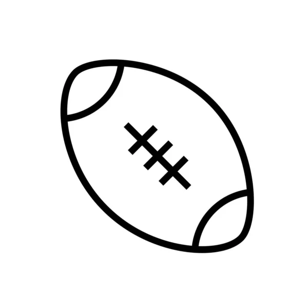 Americký Fotbal Americanfootball Vlajka Fotbalová Ikona Stylu Osnovy — Stockový vektor