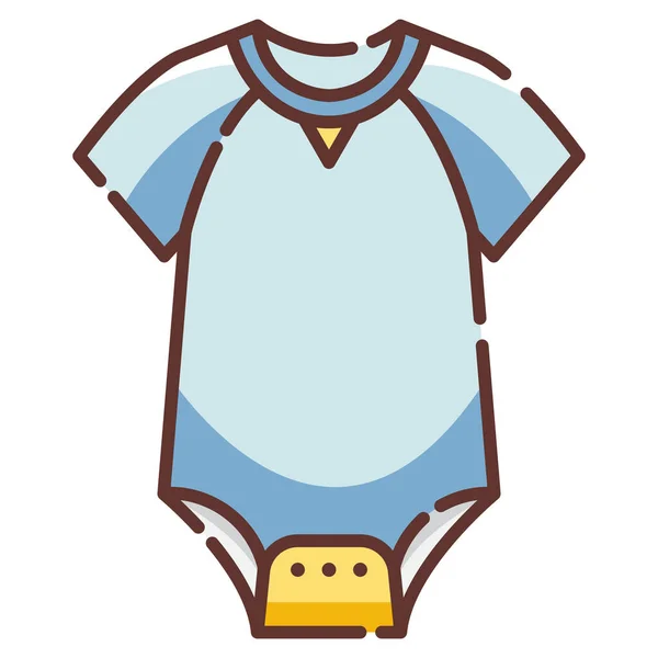 Odzież Baby Body Suit Ikona Stylu Wypełnione Zarys — Wektor stockowy