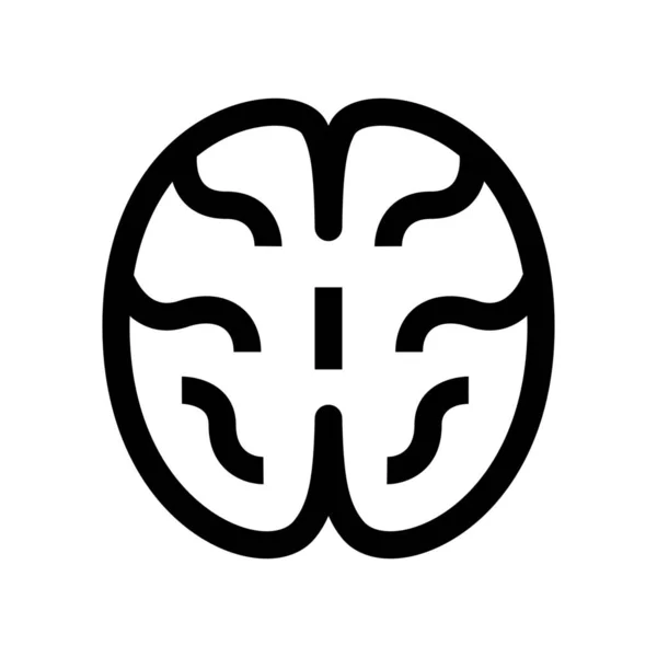 Idea Cabeza Del Cerebro Icono Estilo Esquema — Archivo Imágenes Vectoriales