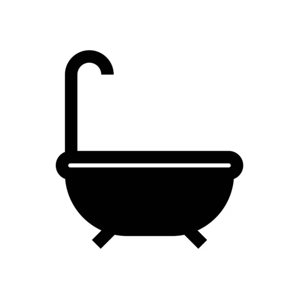 Μπάνιο Μπανιέρα Εικονίδιο Στερεό Στυλ — Διανυσματικό Αρχείο