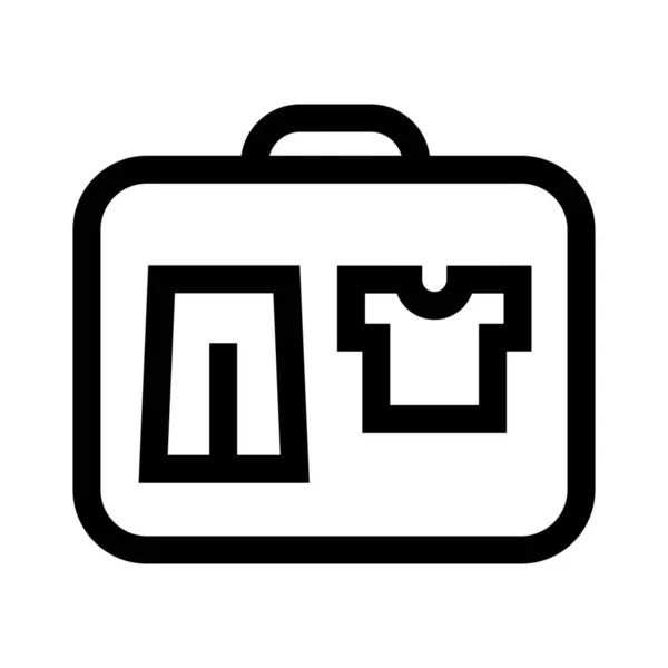 Equipaje Bolsa Icono Equipaje Estilo Esquema — Vector de stock