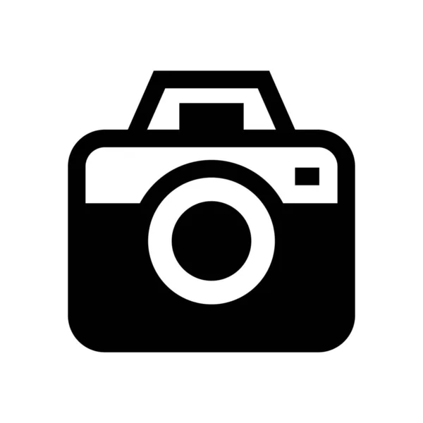 Camera Foto Pictogram Solid Stijl — Stockvector