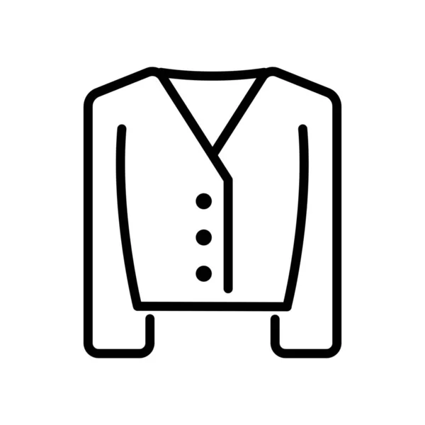 Abbigliamento Cardigan Icona Casual — Vettoriale Stock