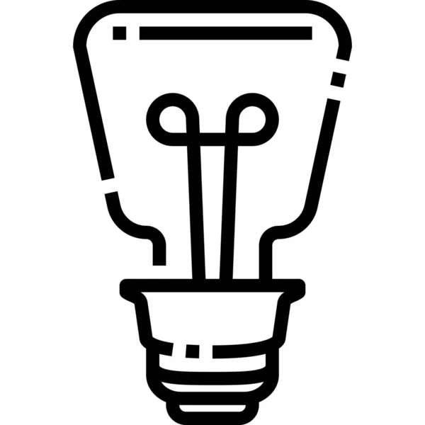 Bulb Electricity Electronics Icon Electronic Devices Appliances Category — Stock Vector