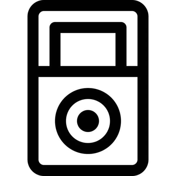 Audio Media Icona Mp3 Stile Outline — Vettoriale Stock