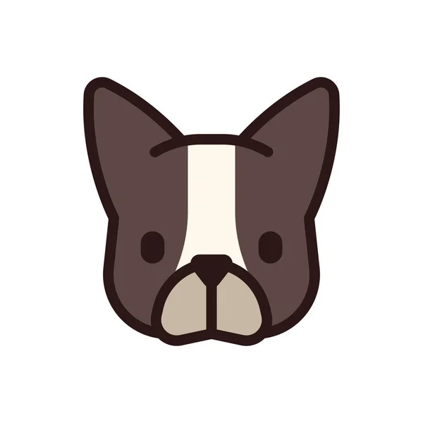 Breed Bulldog Dog Icon — Stock Vector