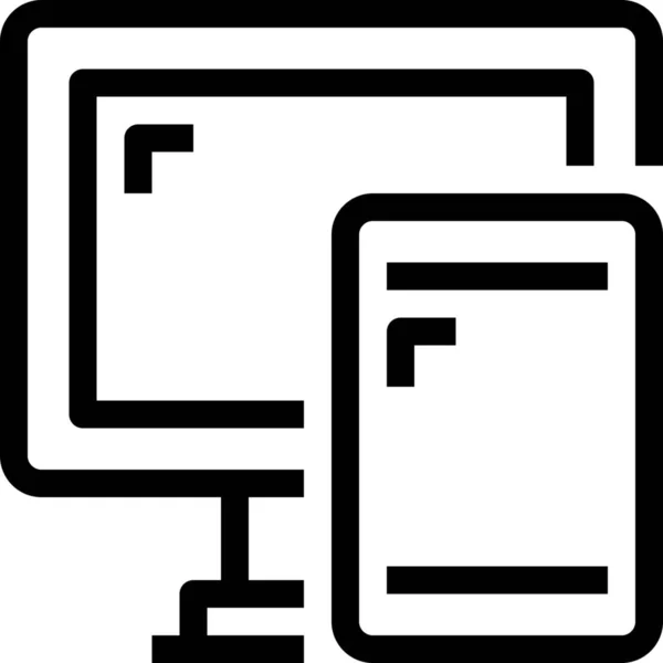 Reaktionsfähiges Icon Outline Stil — Stockvektor