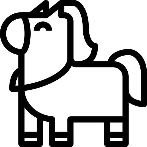 Символ Персонажа Аватара Животного Стиле Абрис — стоковый вектор