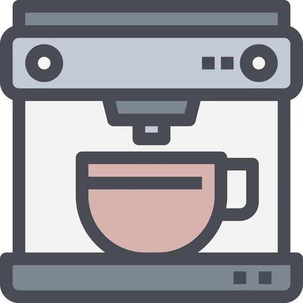 Café Kaffee Espresso Symbol Ausgefüllten Umriss Stil — Stockvektor