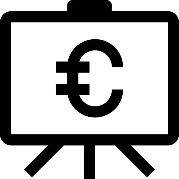 Ikona Waluty Biznesowej Banku Zarysie — Wektor stockowy