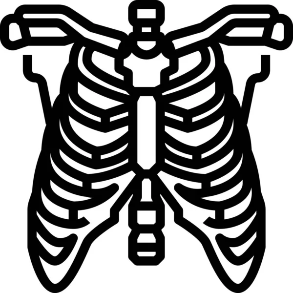 Anatomía Hueso Del Cuerpo Icono — Vector de stock