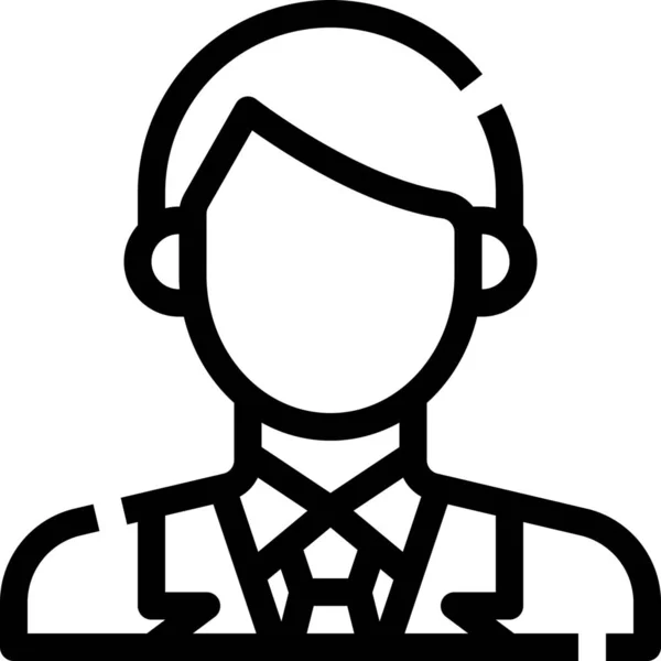 Avatar Doctor Hombre Icono Estilo Esquema — Vector de stock