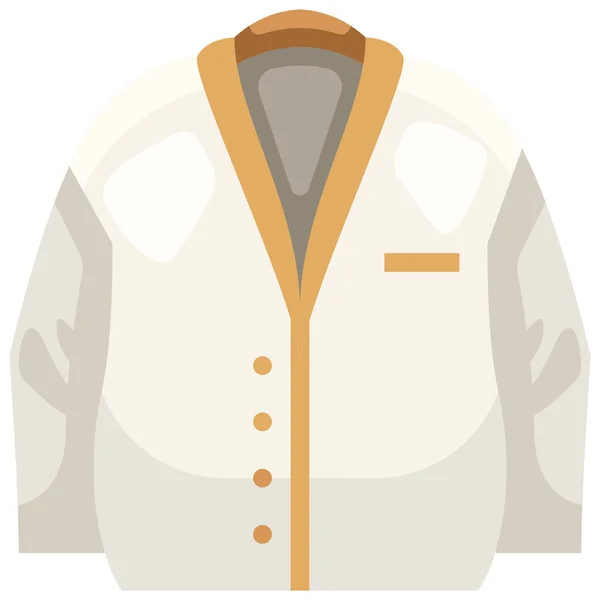 Ubrania Płaszcz Odzież Ikona Płaskim Stylu — Wektor stockowy